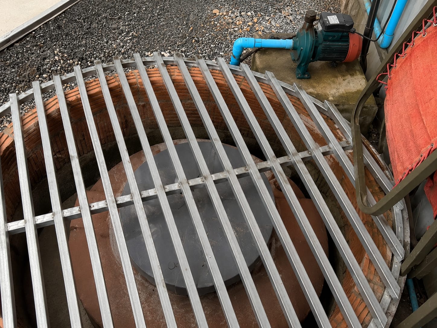 Close-up of cooling and pump technical equipment